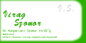 virag szomor business card